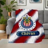 1pc Chivas Soccer Team Crest Outdoor Blanket, Soft And Comfortable Blanket, Casual Warm, Camping Travel Blanket, Birthday Gift. M714053 75cm x 90cm