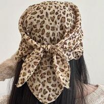 Spice Girls Printed Headscarf Headband Small Square Scarf Leopard Print Turban  Music Festival