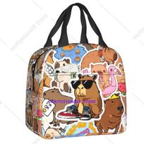 Custom Capybara Portable Lunch Box for Women Leakproof Thermal Cooler Food Insulated Lunch Bag School Children Student One Size
