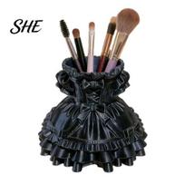 Small Item Organizer 3D Printed Dress Shape Pen Holder, Cute Desk Gift for Teachers Makeup Brushes Stationery, Creative Home Office Decor Holder juoda