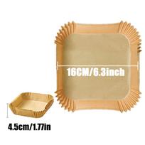 16-23CM Air Fryer Disposable Baking Paper Liner Non-Stick Mat Steamer Square Round Parchment for Microwave Oven Kitchen Cookers