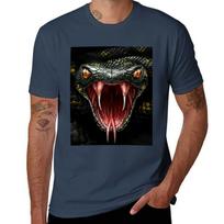 3D Black Mamba Python Boa Snake Head TShirt Plus Size Workout Short Sleeve Top S