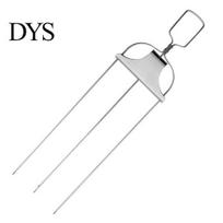 High-quality Stainless Steel Skewers Grill BBQ Kebab Sticks with Push Rod Sliders Upgraded Design Accessories 3-Prong Metal Barbecue for Meat Veggies sidabras