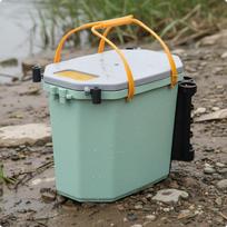 Portable Octagonal Fishing Bucket with Accessories Seating Box Lightweight Athletic