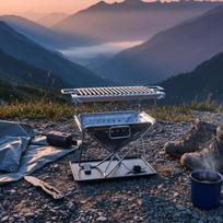 Portable Folding Outdoor Grill Foldable Design Korean Barbecue Easy to Clean Mini Briquettes