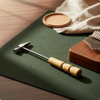 Thumb Piano Tuning Ridged Grip Wooden Handle