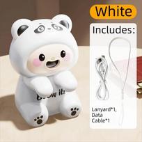 USB Rechargeable Noodle Cooling Fan ABS Mini Electric Fan New Handheld Cooling Fan  Kids Mealtime balta