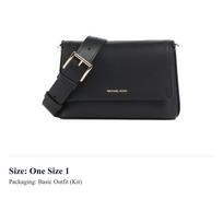 MICHAEL KORS Nessa Leather Shoulder Bag, Crossbody Bag Small Womens Black 30T5G8ZM1L-BLACK One Size 1