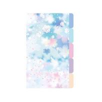 Binders Loose Leaf Separator Page Binder Index Page Cherry Blossoms Style Notebook Divider Index A5