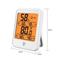 Digital Hygrometer Thermometer Indoor Temperature and Humidity Gauge Monitor Meter with Large LCD Display for Home Bedroom Office Greenhouse Color: White / Black (Optional)