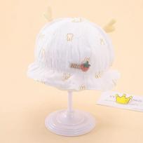 Cotton Baby Fisherman Cap 0-6M Girl Boy Bonnet Cap Cute Baby Bucket Hats  For Infant geltona