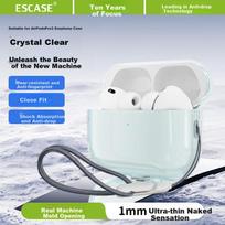 Airpods Pro 3 Case Apple Pro 3rd Generation Earphone Case 1mm Ultra-thin Wireless Bluetooth Earphone Shell Anti-drop Dustproof Blue + Lanyard