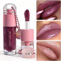 3pcs Shell Pearlescent Lip Oil Set Moisturizing Shimmer Glossy Lip Gloss Hydrating Long-Lasting Plumping Lip Makeup for Women 3pcs