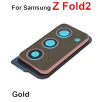 Galinės kameros objektyvas su rėmeliu, skirtas Samsung Galaxy Z Fold 2 3 4 5 Fold2 fold3 Fold4 Fold5, galinė atsarginė dalis su lipduku Z Fold5 Grey Gold gray