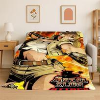 Retro žaidimas Metal Slug Animacinis flanelinis pledas Minkštas šiltas pledas miegamojo, svetainės, lovos, kelionių, stovyklavimo, iškylos dovanai 75x90cm