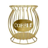 Wire Basket with Front Panel Countertop Coffee Pod Holder Decorative Capsule Organizer for