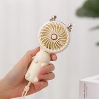 Mini Handheld Fan USB Rechargeable Portable Folding Summer Cooling Fan Ideal Gift for Friends Outdoor Travel Dorm Desk balta