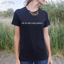 Lol Ur Not Evan Peters T-shirt Top Slogan Horror Teen Fan Girl TV Fashion XXXL