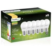 6X Żarówka Led E27 Kulka P45 2,5W = 25W 249Lm 3000K Ciepła 180° Lumiled