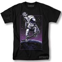 Astronaut Skateboarding Moped Shirt Space Galaxy Cool Gift Graphic T-shirt S