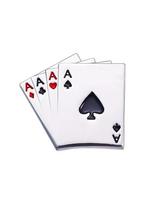 Creative Personalized Playing Card Decoration Brooch One Size balta