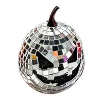 Halloween Pumpkin Decoration for Party, Glitter Light-Up Tabletop Decor One Size