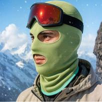 Over Helmet - Warm Helmet Hood - Snowboard Hooded Hat Neck Gaiter Ski one size žalia
