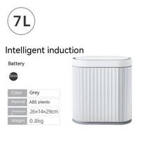 7L Trash Bin Can Narrow Smart Sensor Kitchen Food Waste Recycle Toilet Wastebasket Garbage Storage Bucket Bathroom Accessories 7L