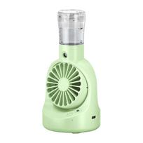 F6 Fan with Desktop, Handheld and Neckband Modes, USB Rechargeable Spray Fan with Lanyard One Size žalia