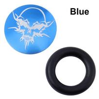 One Hollow MTB Foldable Bike Crankset Plug Screw Crank Cap Disc Cover Bicycle Teeth Plate mėlyna