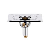 Stainless Bathroom Floor Cover with -Odor, Push & Foot Press -Up for Pipe One Size