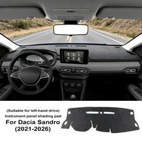 Dashboard Cover Mat for Dacia Sandero Jogger 2021-2026 Anti-Glare Sunshade Pad Flannel Mat LHD