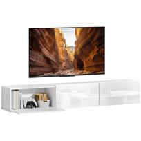 Sieninė TV spintelė, 3 stalčiai, daug vietos daiktams laikyti, 180 cm, balta 180 x 31.5 x 29.8 cm balta