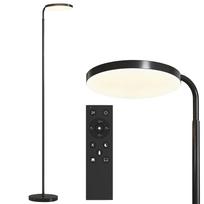 LED Floor Lamp with Magnetic Remote Control, Flexibly Adjustable, Rotatable, Metal, Black 41 x 25 x 177 cm juoda