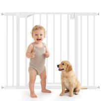 Stair Safety Gate Barrier Gate without Drilling with Automatic Closing for Children Kitchen Stairs 76-102 x 76 cm White 102 x 3 x 76 cm balta
