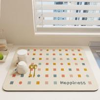 Absorbent Coffee Dish Quick Drying Kitchen Absorbent Drained Placemat Drying Mat For Table Bathroom Kitchen Draining Pads 30x40cm S