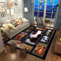 Cute Animal Area Rug Floor Rug Runner Floor Mat Carpet Mat for Cloakroom Rugs Children's Room Decorative Home Mat 40cm x 60cm