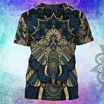Elephant Totem Print Summer Men/Women O-Neck T-shirt Casual Short Sleeve Oversized Pullover Fashion Tops Trend Unisex Clothing S