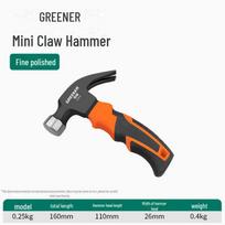 Green Forest Shockproof Fiberglass Claw Hammer - Heavy-Duty, Shock-Absorbing Universal Striking Tool.