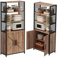 Šviesiai rudos spalvos pramoninio stiliaus „loft“ komoda, 151 cm aukščio