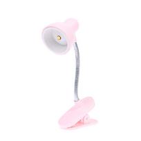 1Pc Mini Led Clip Reading Light Night Light Home Portable Book Clip Light rožinė