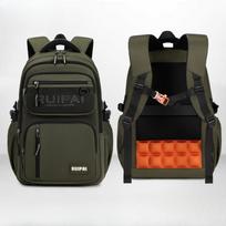 Schoolbag for Junior and Senior High School Students, Male Backpack with A Large Capacity for Reducing Burden and Protecting The Spine beige