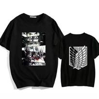 Attack On Titan Japanese Anime T-Shirts For Men And Women, Printed Cotton Short Sleeve T-Shirts, Oversized Fashion T-Shirts S