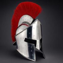 Spartan Helmet Handmade Greek Warrior Armor for Cosplay, LARP, Halloween Decor High-Quality Replica Helmet Medieval Decor red