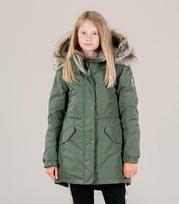Lenne parkas mergaitėms 250g Edina 22671*330, alyvuogių, 140 cm