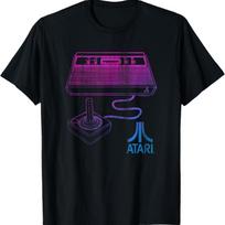 Ripple Junction x ATARI Neon 80’s Console Pink & Blue Design T-Shirt S juoda