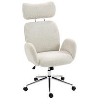 Biuro kėdė, 65x75x115-123 cm, pilkai balta, reguliuojama