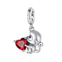 Monkey Heart Banana Valentines Day Gift Copper Plated For Charms Copper Plated Original Bracelet For Jewelry Making