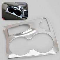 LHD Car Center Console Water Cup Holder Panel Cover Trim Fit For Mercedes Benz GLK X204 2008-2015 Silver Stainless Steel