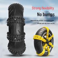 Electric & Motorcycle Tire Anti-Skid Chains: New Thickened Winter Style for Snowy Weather 1 piece - Black